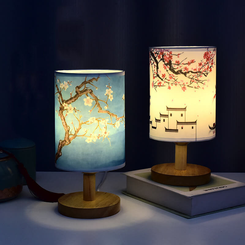 Hanami | Japansk Bordlampe med Træfod