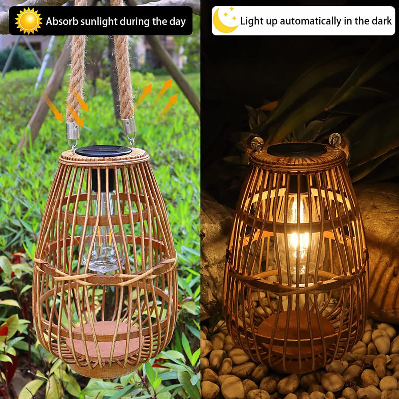 Solvinda | Solcellelampe i Rottingsstil
