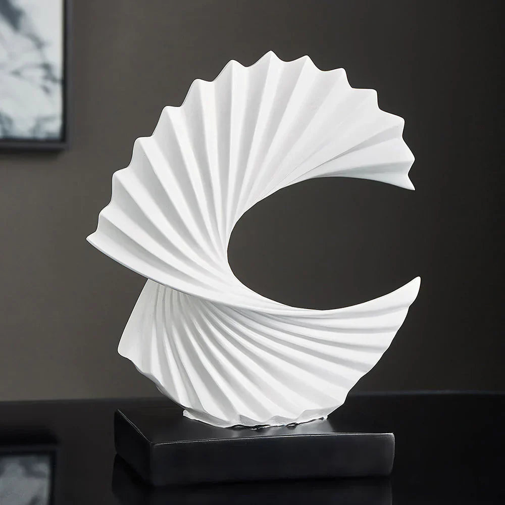 Orielle | Spiralformet Skulptur Guld & Sort