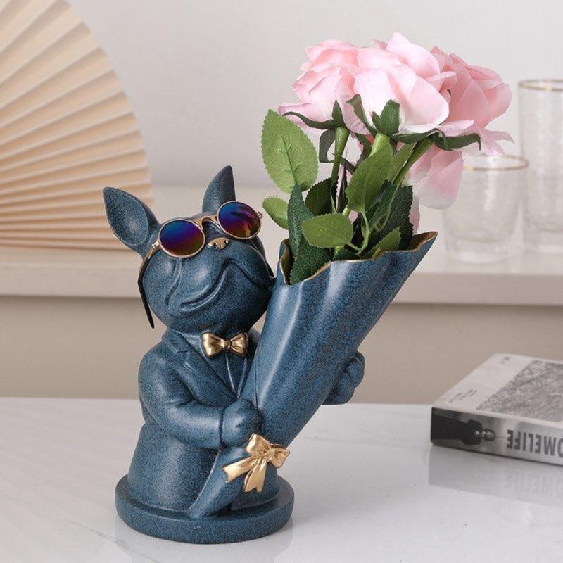 Brunzo | Bulldog Vase Dekoration Unisex