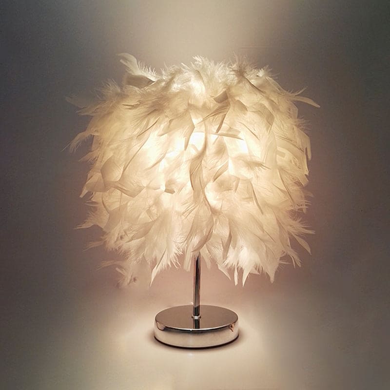 Celestia | Fjer Bordlampe Dame