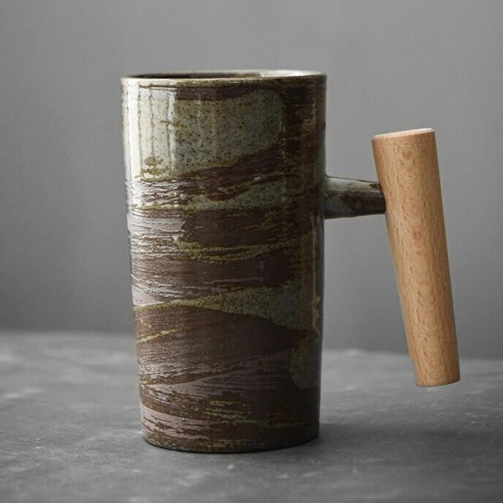 Mokuru | Keramisk Designkrus med Træhåndtag