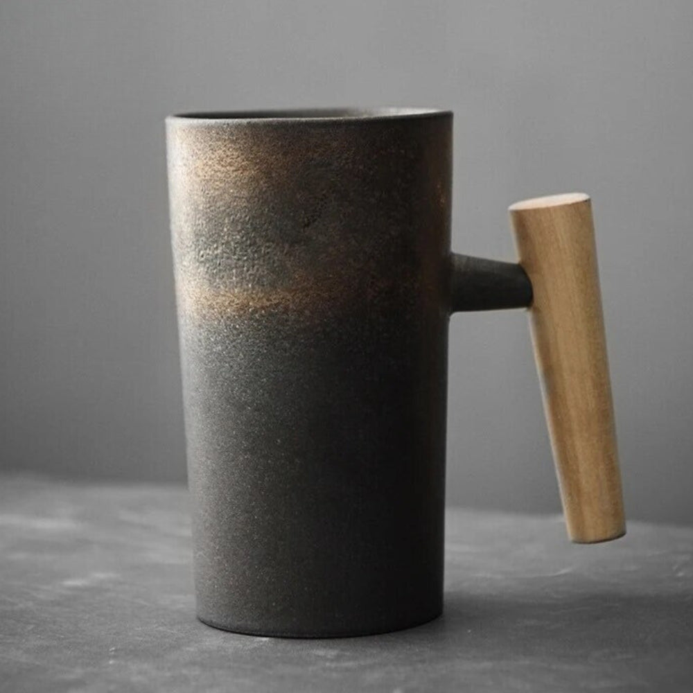 Mokuru | Keramisk Designkrus med Træhåndtag