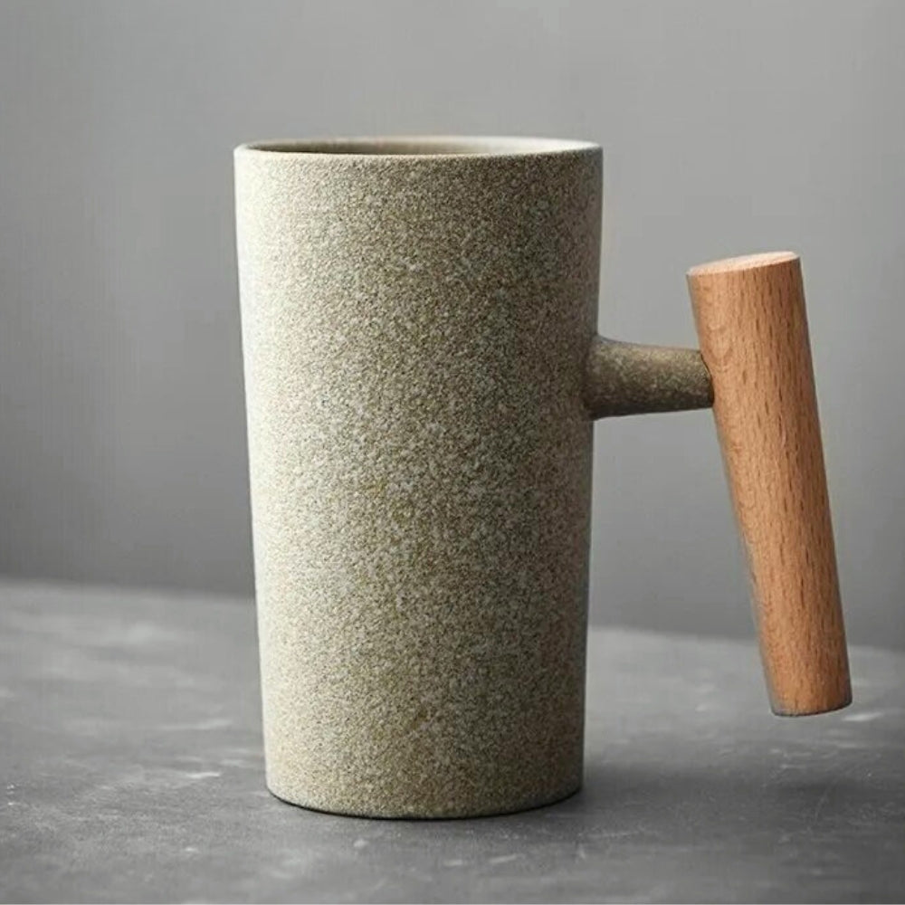 Mokuru | Keramisk Designkrus med Træhåndtag