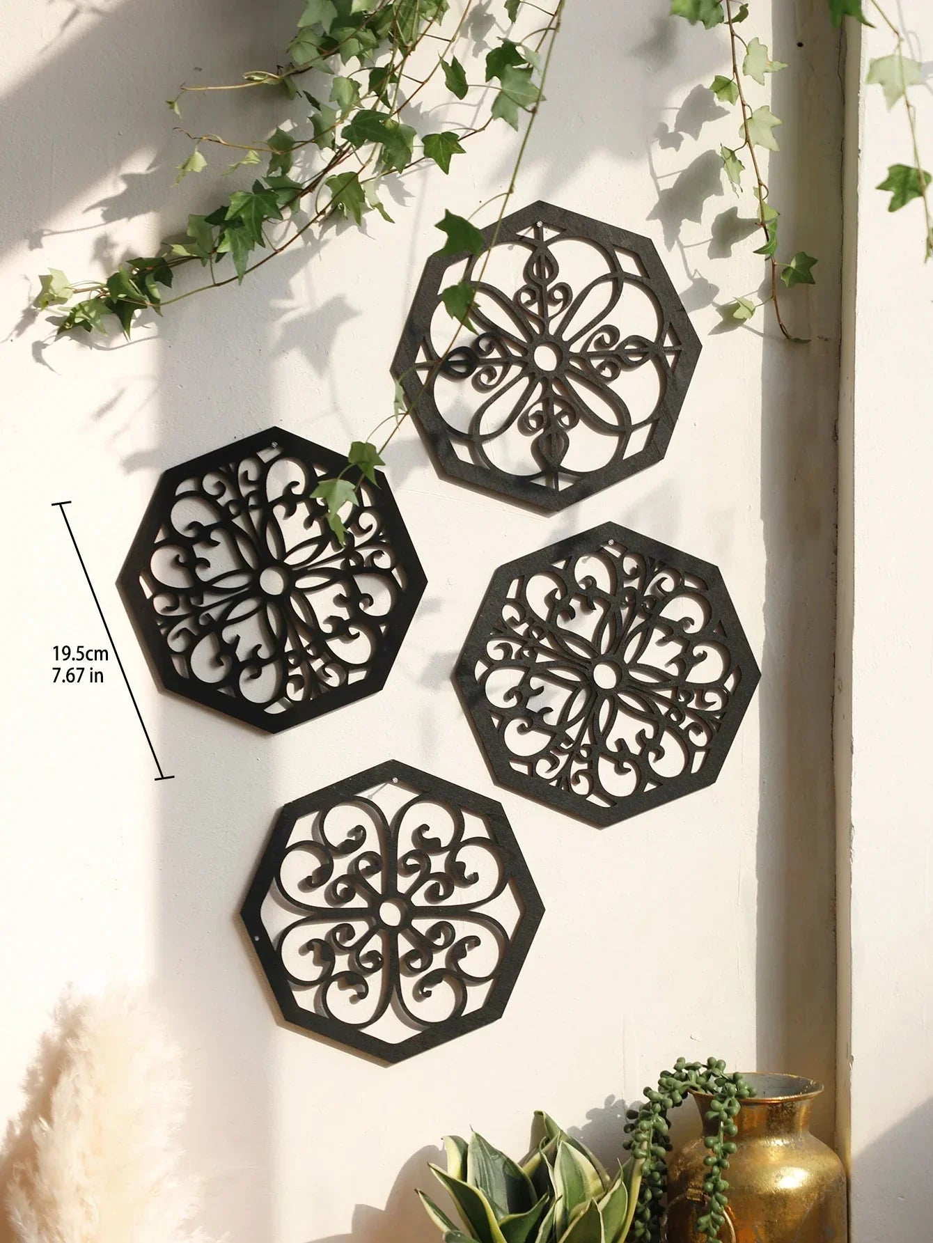 Ornamenta | Vægdekoration Metal Sæt Geometrisk