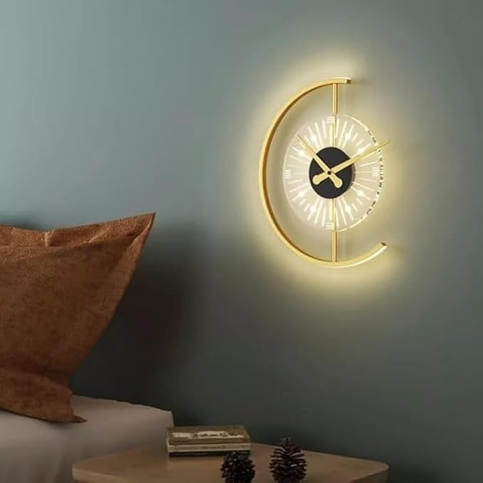 Lunexa | LED Vægur i Halvmåneform