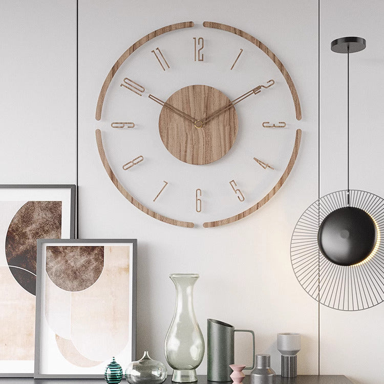 Nordra | Vægur i Træ med Åben Minimalistisk Design
