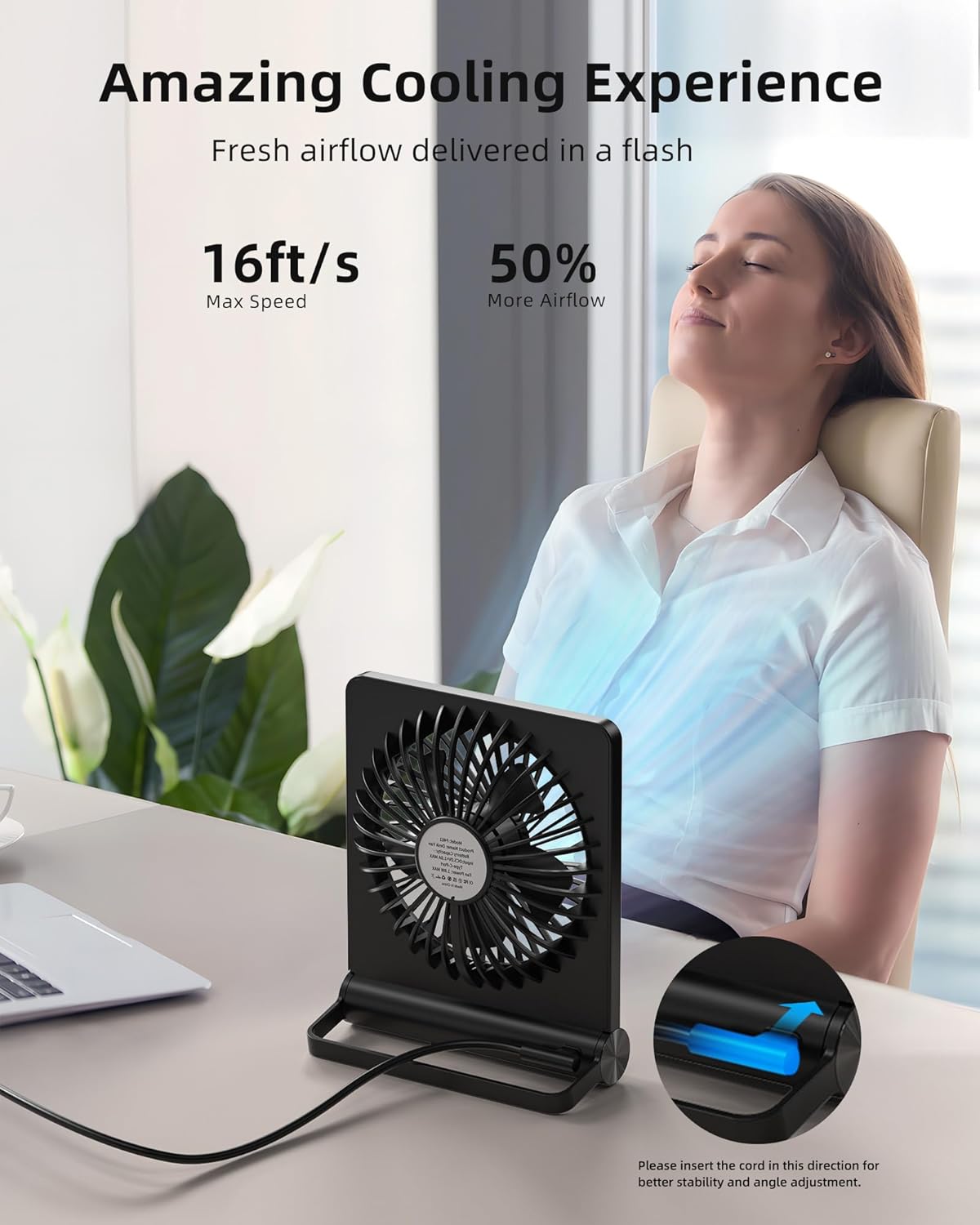 Aeris | USB-Ventilator Støjsvag & Bærbar