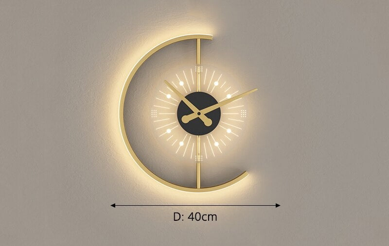 Lunexa | LED Vægur i Halvmåneform