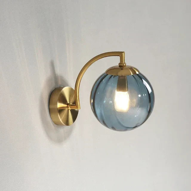 Lunoro | Glas Væglampe Guld