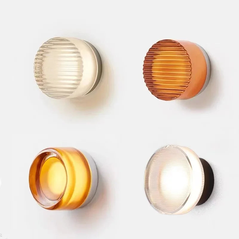 Lucienne | Kompakt Glas Væglampe med LED