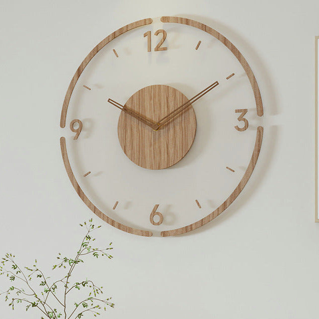 Nordra | Vægur i Træ med Åben Minimalistisk Design
