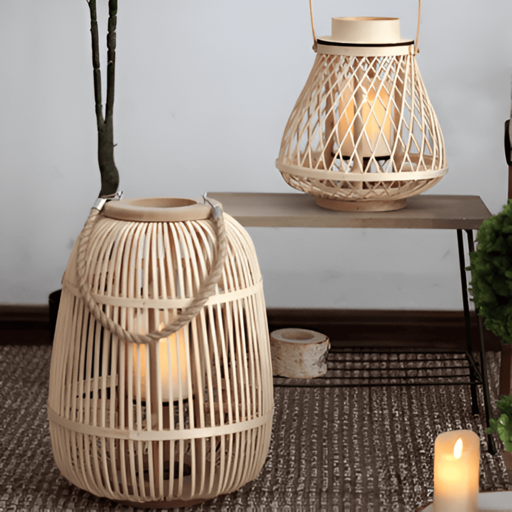 LjusBo | Rattanlanterne med LED-lys