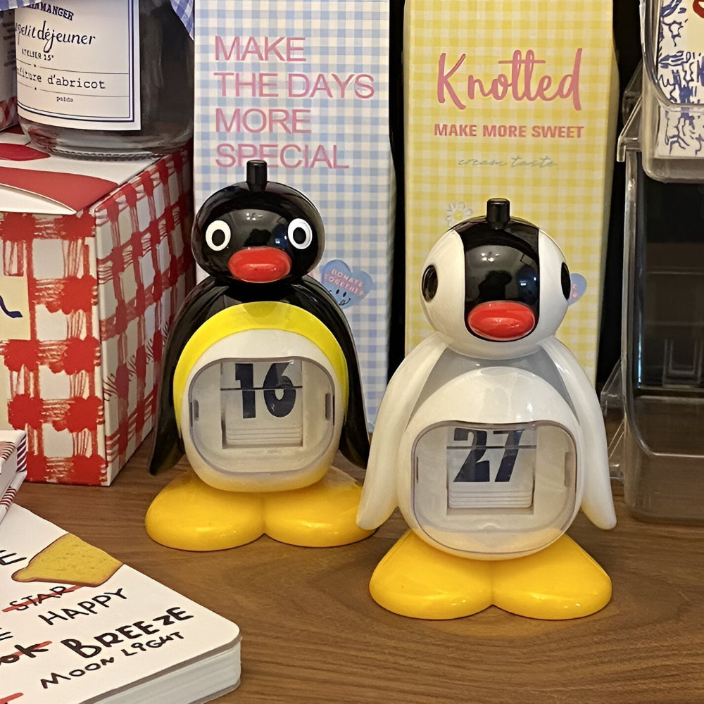 PingvinFlip | Retro Kalender med Manuel Dagsvisning