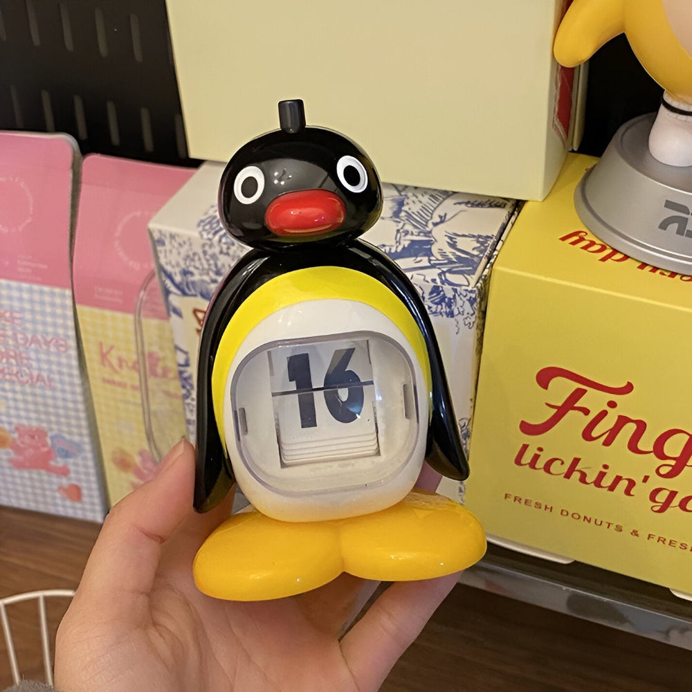 PingvinFlip | Retro Kalender med Manuel Dagsvisning