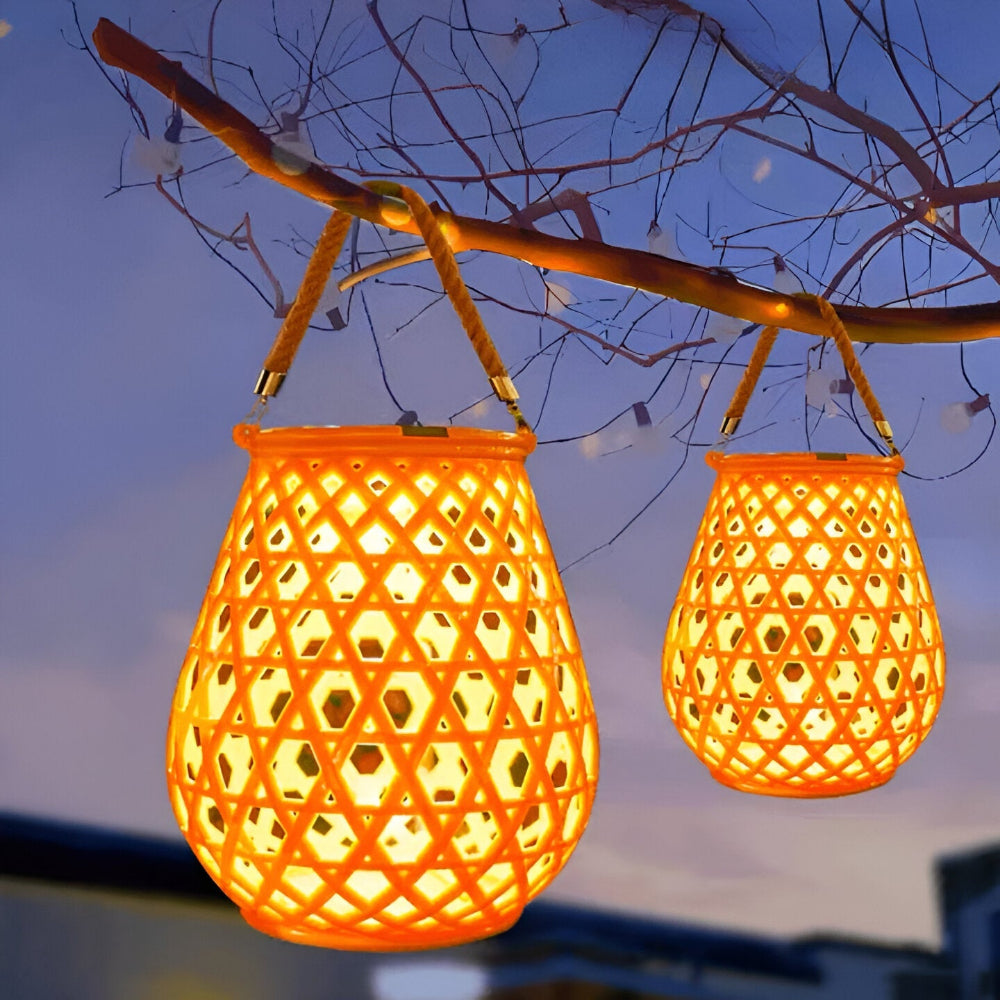 SolLjus | Solcellelanterne med Rattanlook
