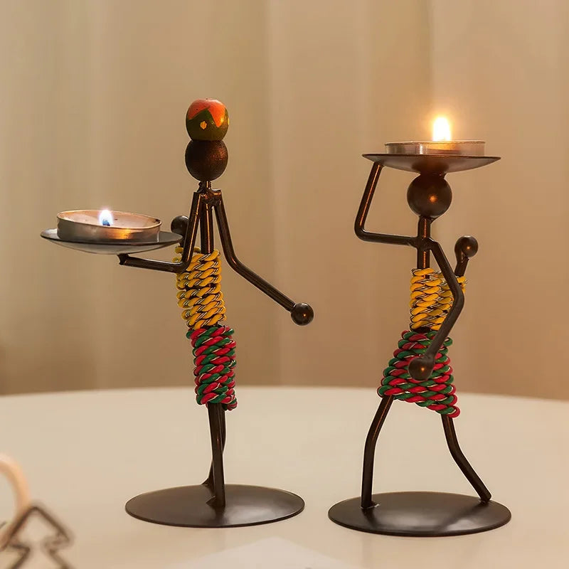 Zafina | Afrikansk Lyslygte med Kvindefigur