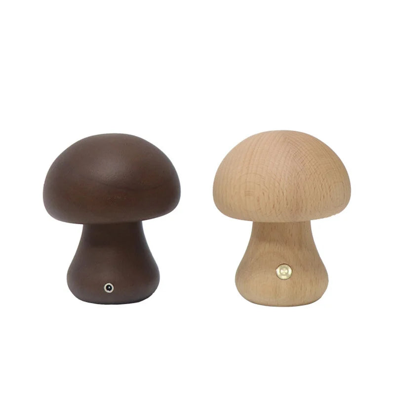 MushLume | Træ LED Bordlampe