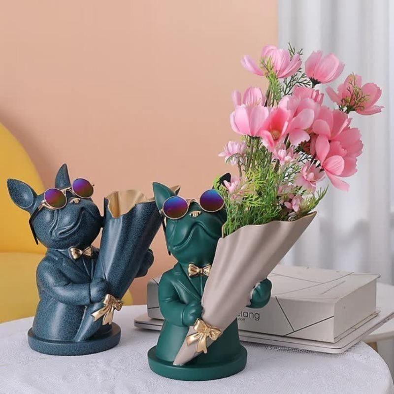 Brunzo | Bulldog Vase Dekoration Unisex