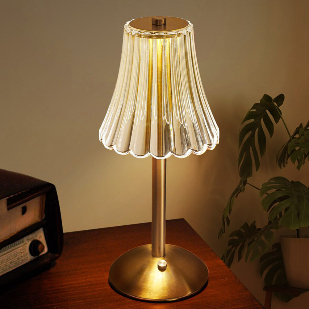 Lunaria | Krystal LED Bordlampe Genopladelig