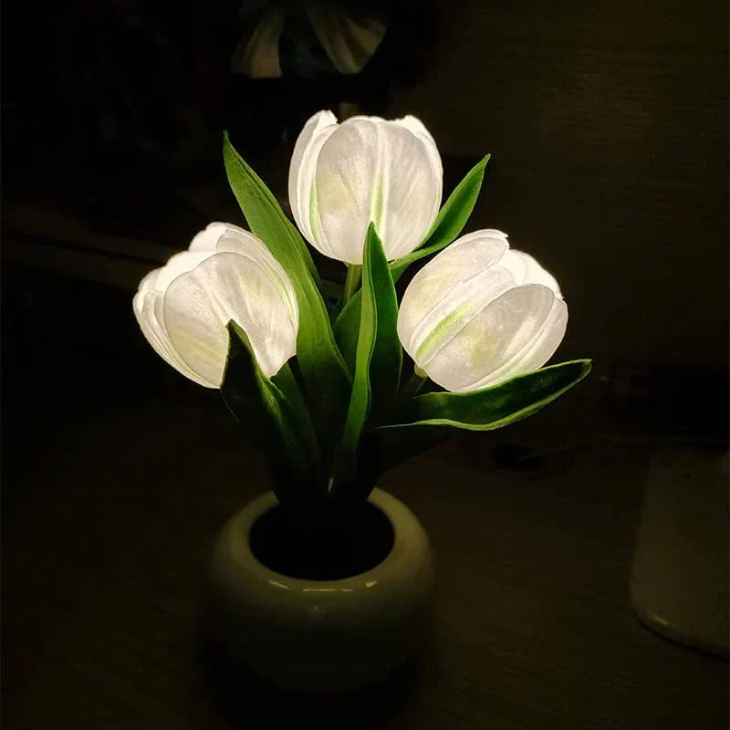 Tulumi | LED Tulipan Natlampe i Krukke