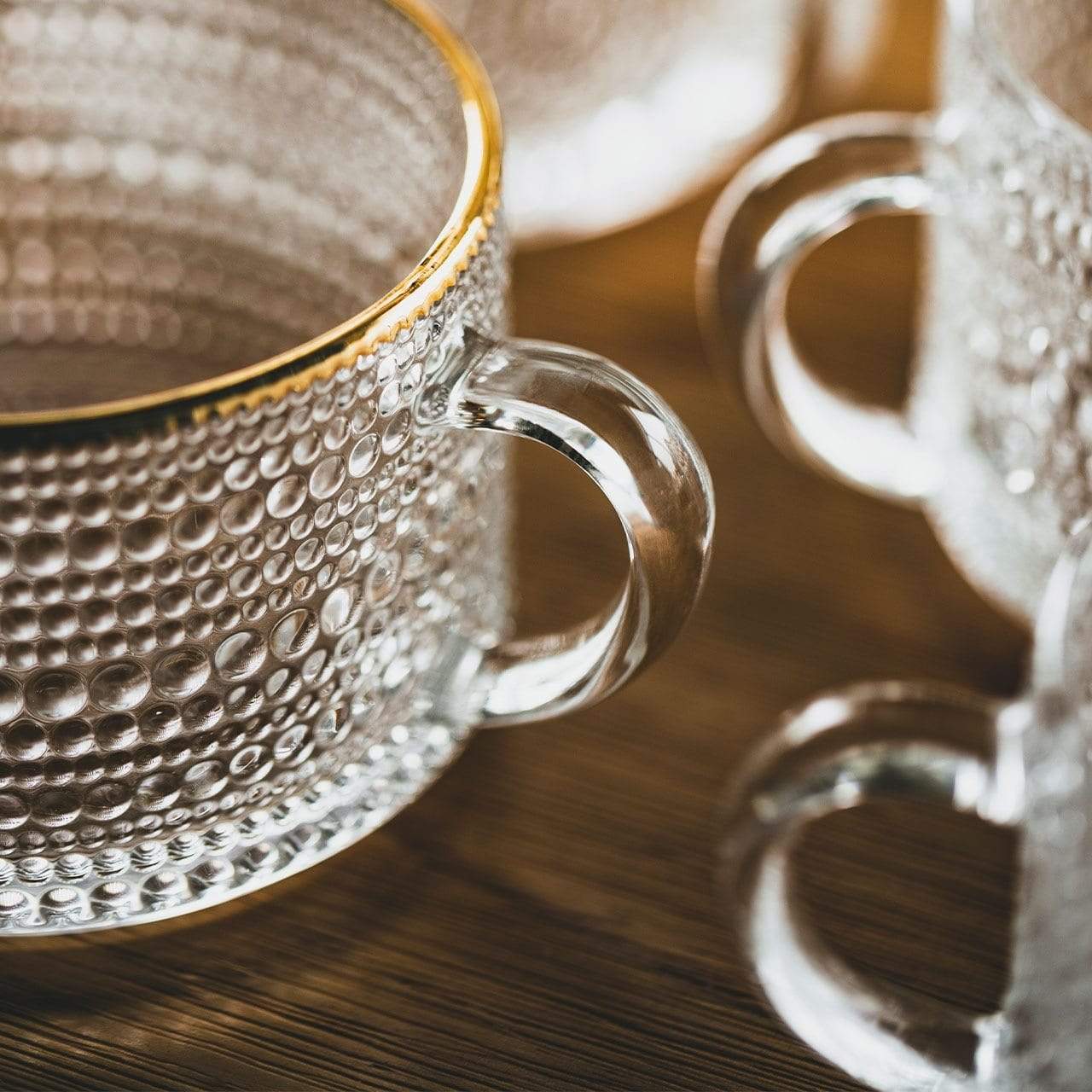 Vintessa | Graverede Glas Krus med Håndtag
