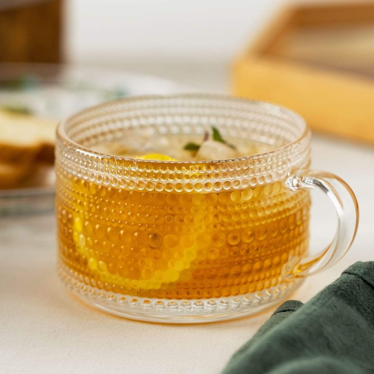 Vintessa | Graverede Glas Krus med Håndtag
