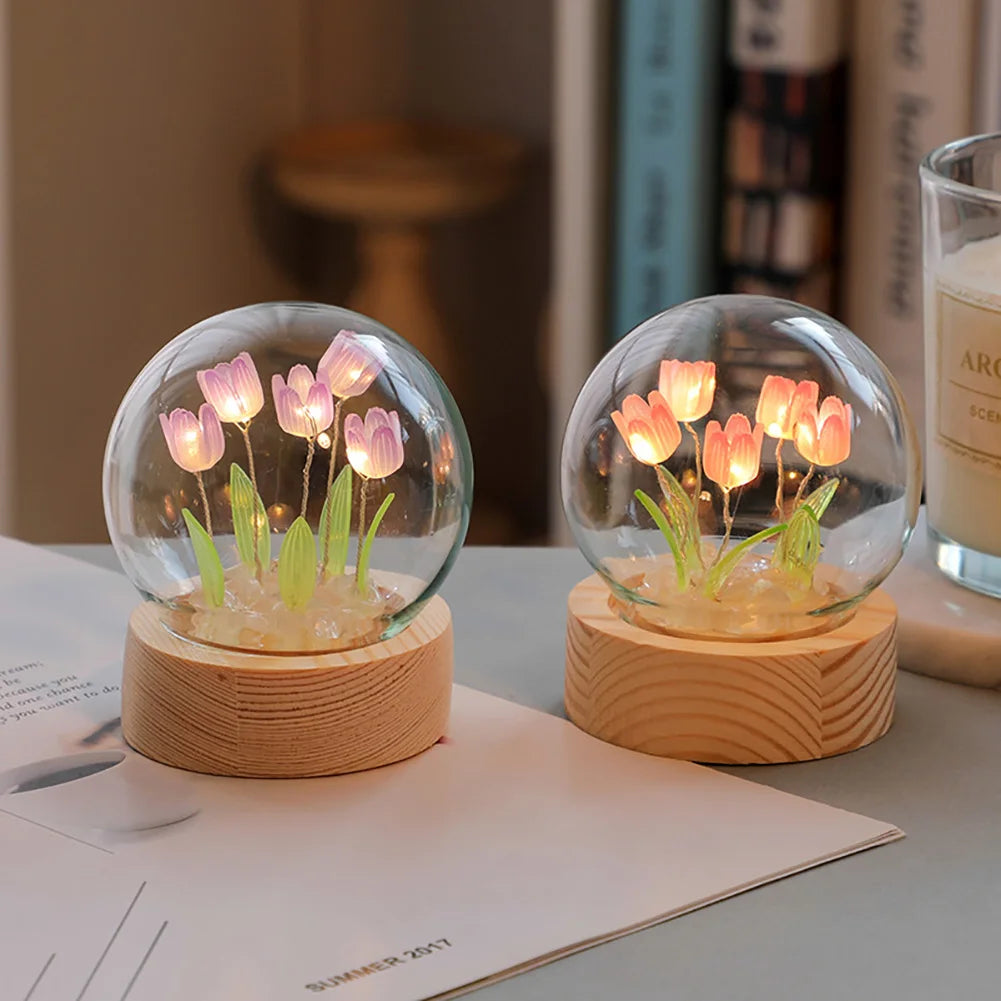 Tulivia | Tulipanlampe under Glaskuppel Mini
