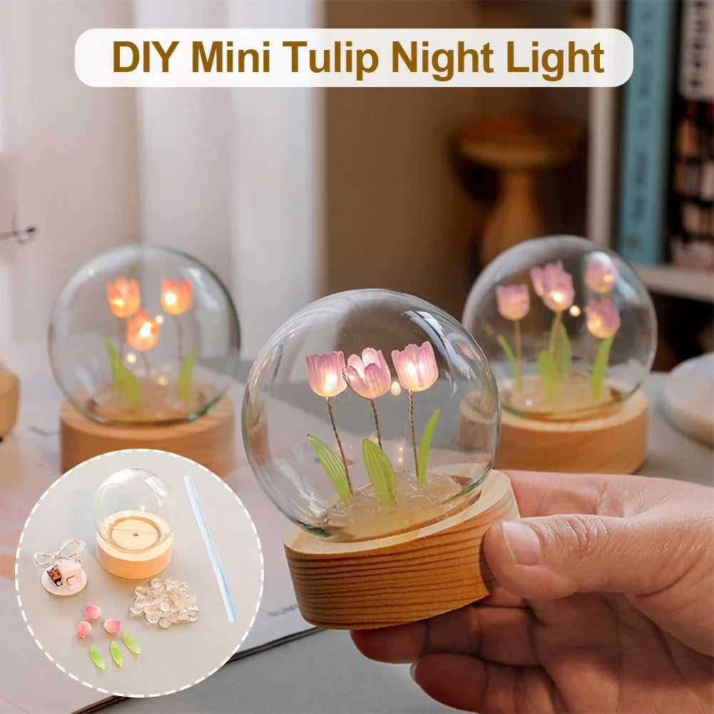 Tulivia | Tulipanlampe under Glaskuppel Mini