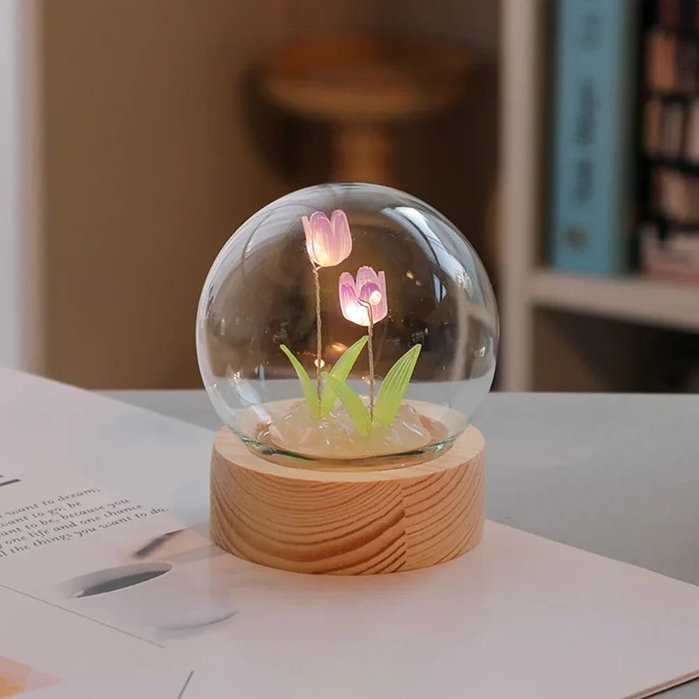 Tulivia | Tulipanlampe under Glaskuppel Mini