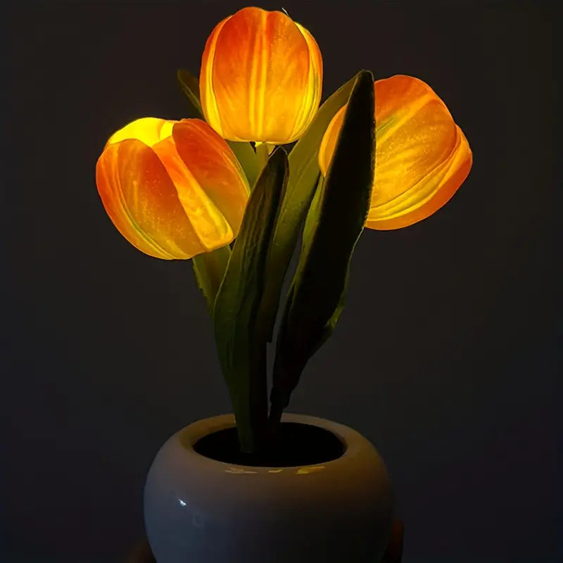 Tulumi | LED Tulipan Natlampe i Krukke