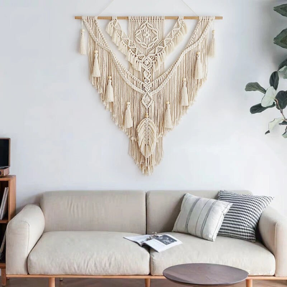 Nalaya | Boho Væggdekoration i Makramé Gul