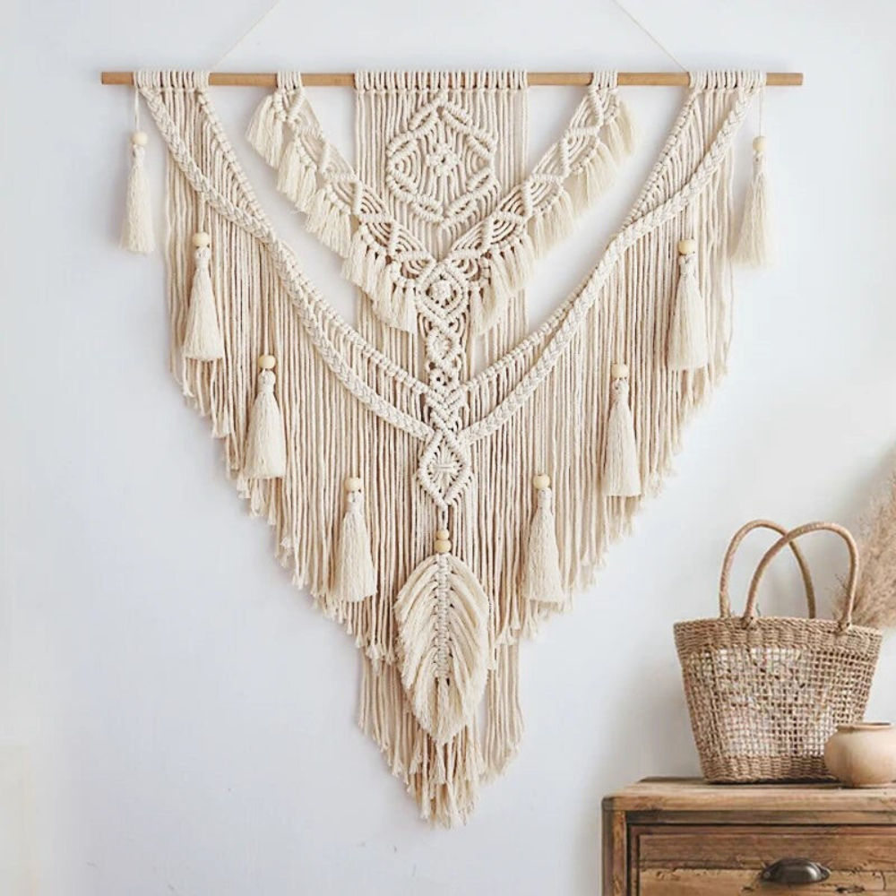 Nalaya | Boho Væggdekoration i Makramé Gul