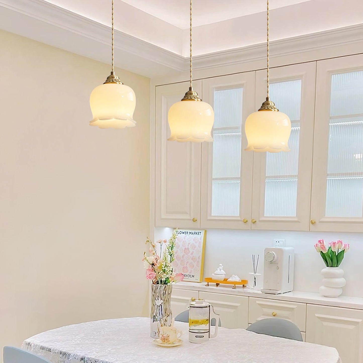 Florielle | Glaspendel Lampe Blomsterform