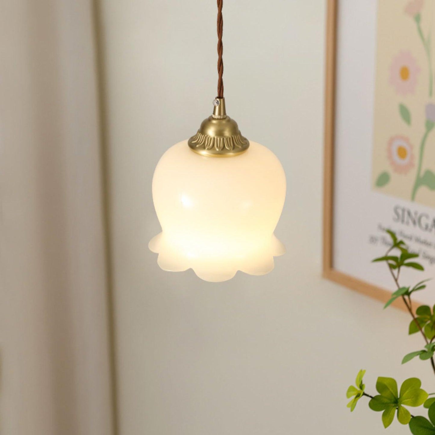 Florielle | Glaspendel Lampe Blomsterform
