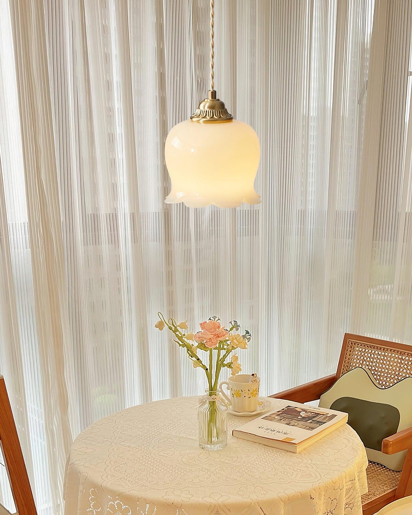 Florielle | Glaspendel Lampe Blomsterform