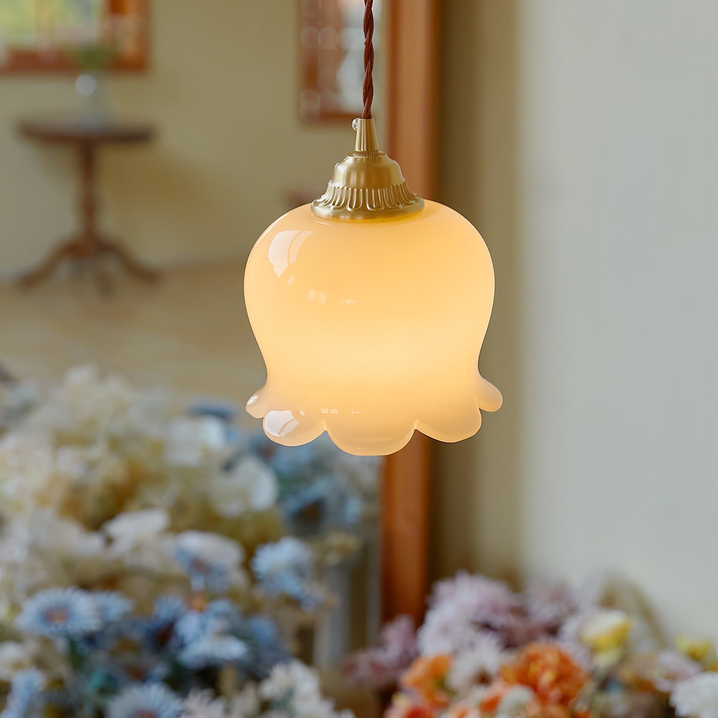 Florielle | Glaspendel Lampe Blomsterform