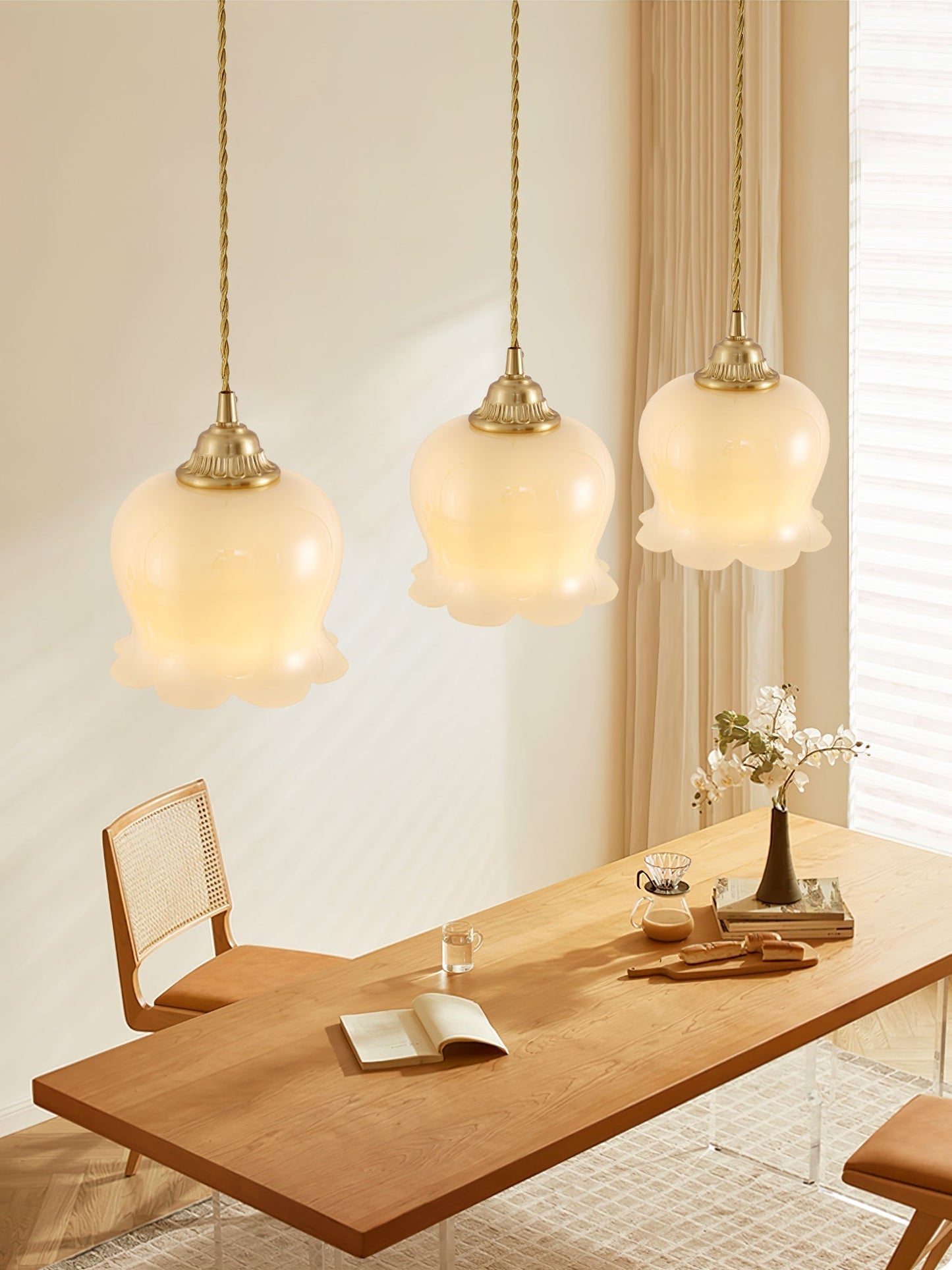 Florielle | Glaspendel Lampe Blomsterform