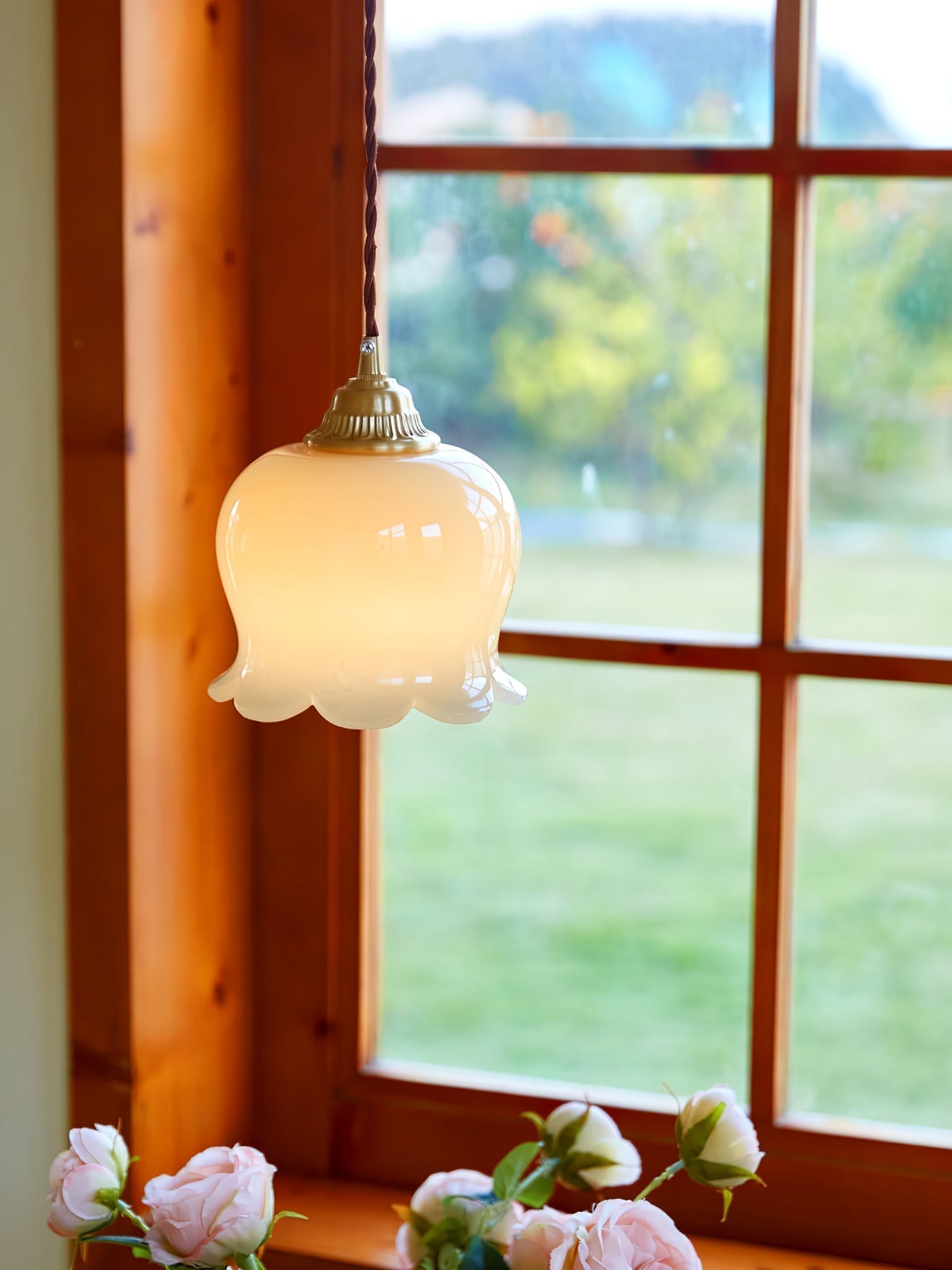 Florielle | Glaspendel Lampe Blomsterform