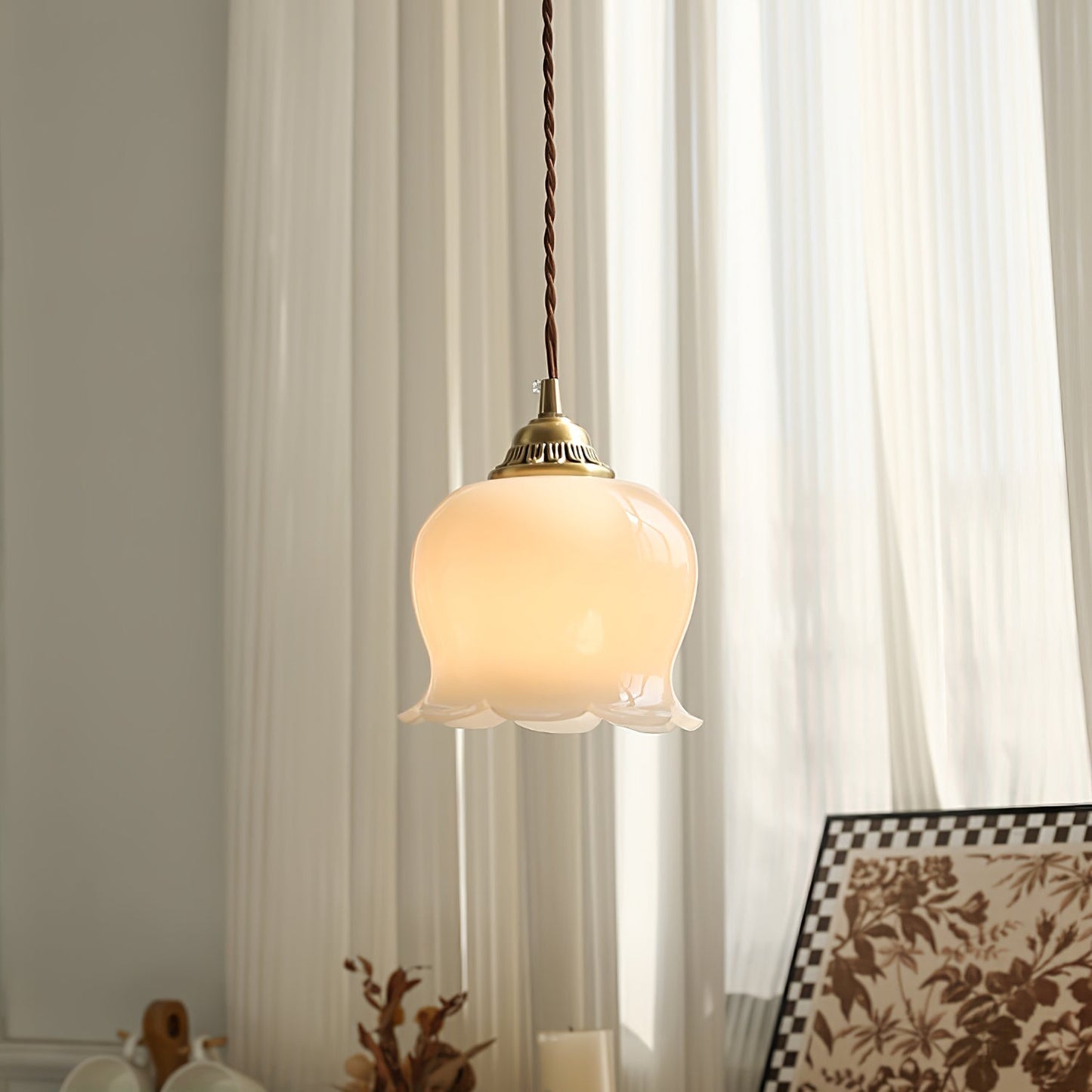 Florielle | Glaspendel Lampe Blomsterform