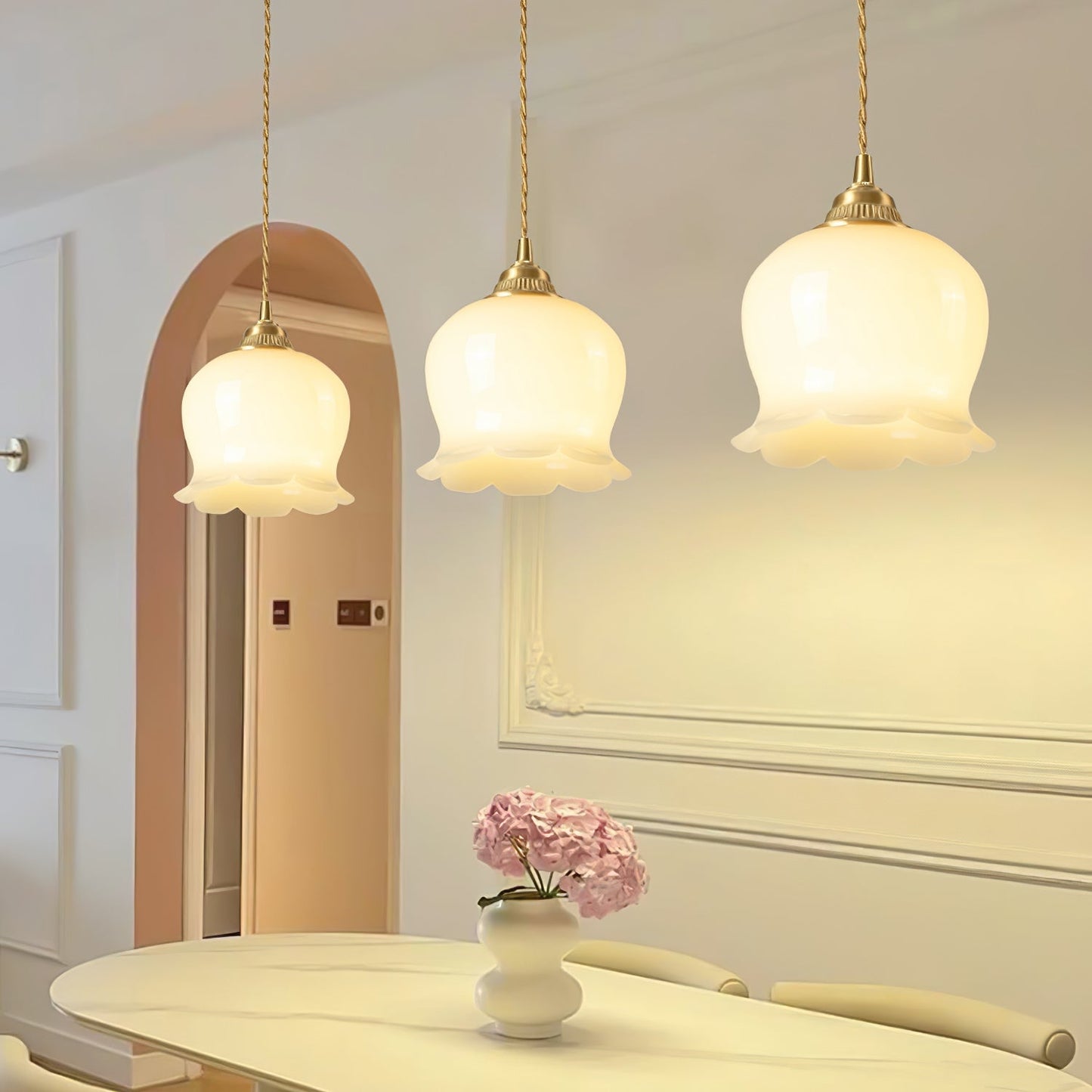 Florielle | Glaspendel Lampe Blomsterform