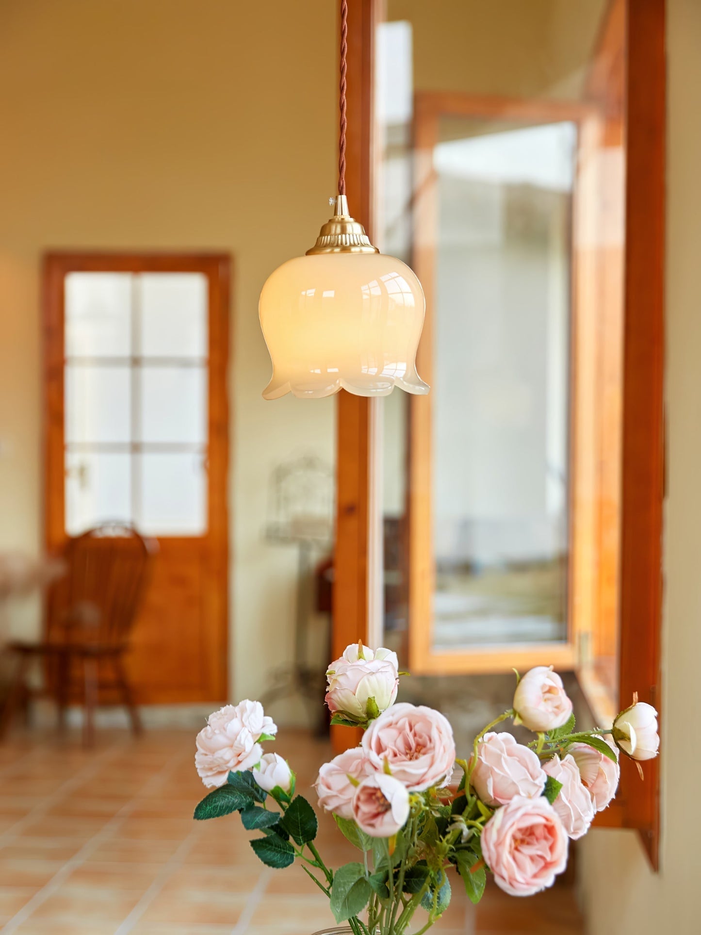 Florielle | Glaspendel Lampe Blomsterform