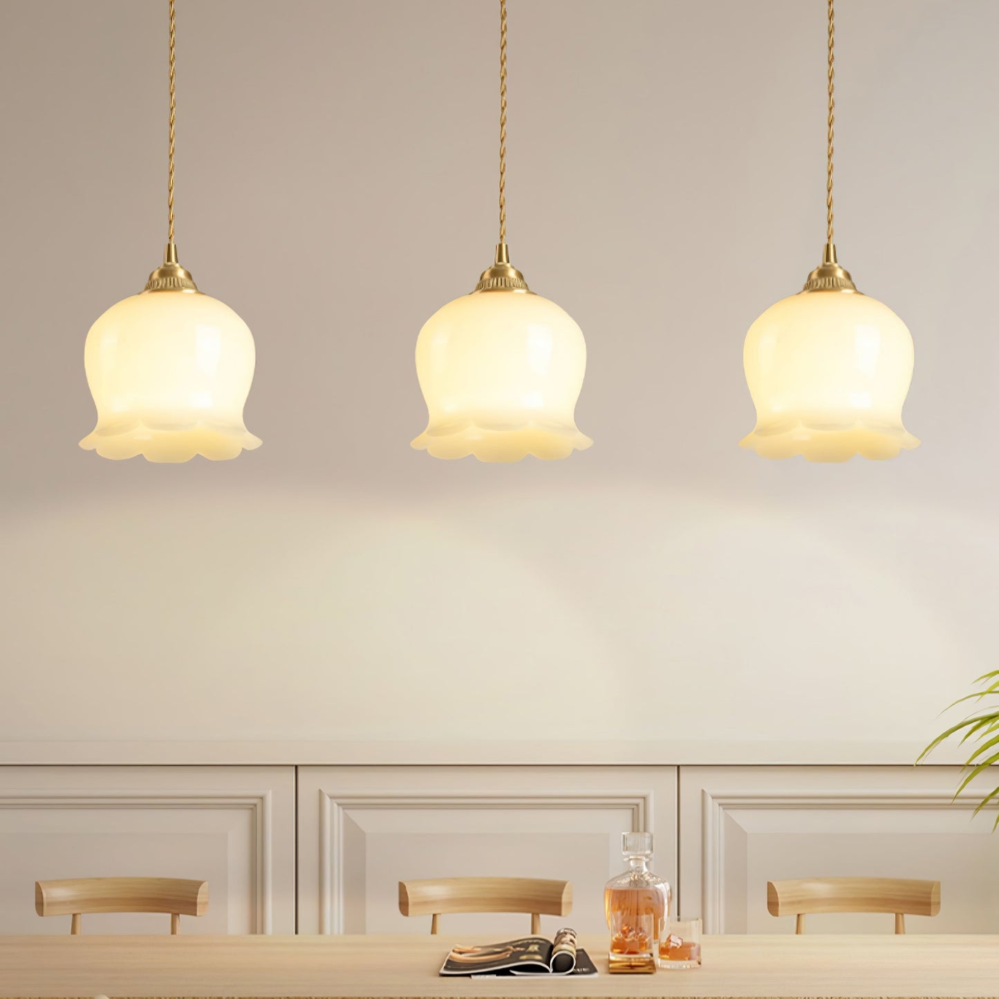 Florielle | Glaspendel Lampe Blomsterform