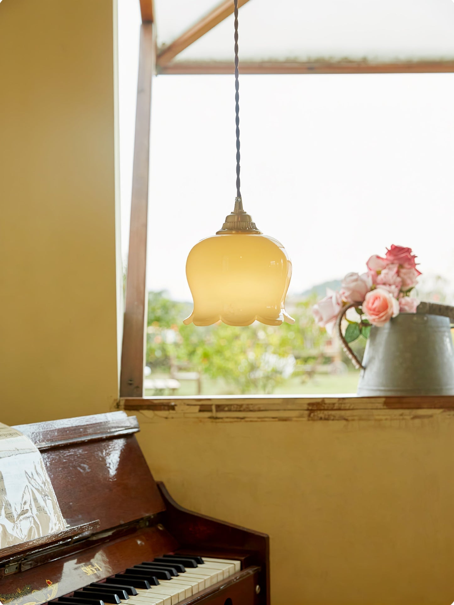 Florielle | Glaspendel Lampe Blomsterform