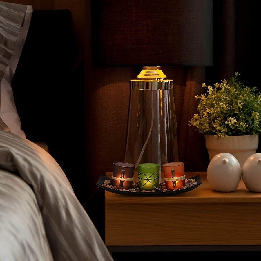 Lunara | Lysestage med HOME-bogstaver & Stenbakke