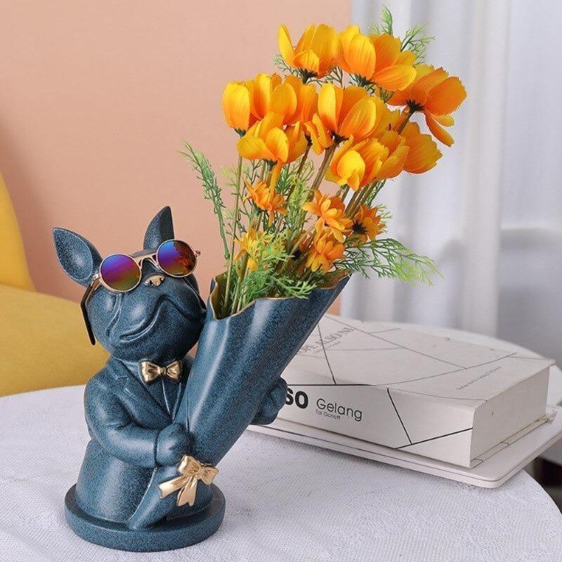 Brunzo | Bulldog Vase Dekoration Unisex