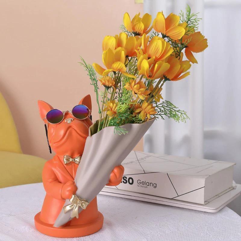 Brunzo | Bulldog Vase Dekoration Unisex