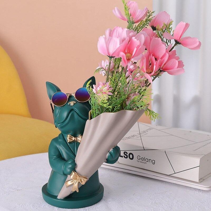 Brunzo | Bulldog Vase Dekoration Unisex