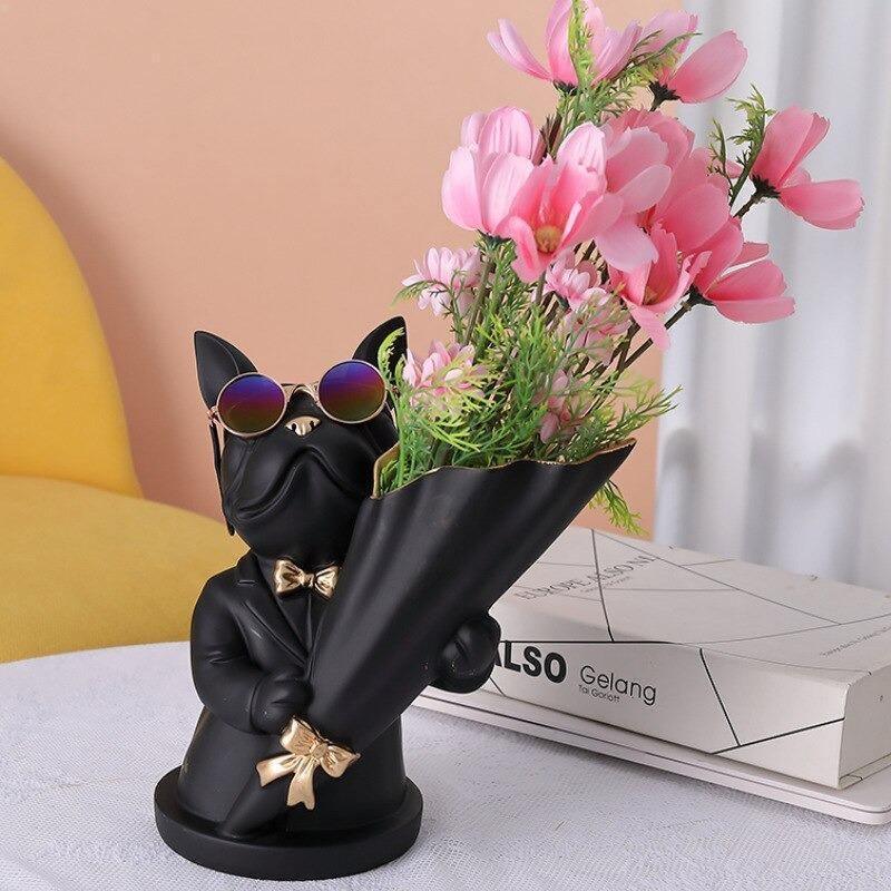 Brunzo | Bulldog Vase Dekoration Unisex