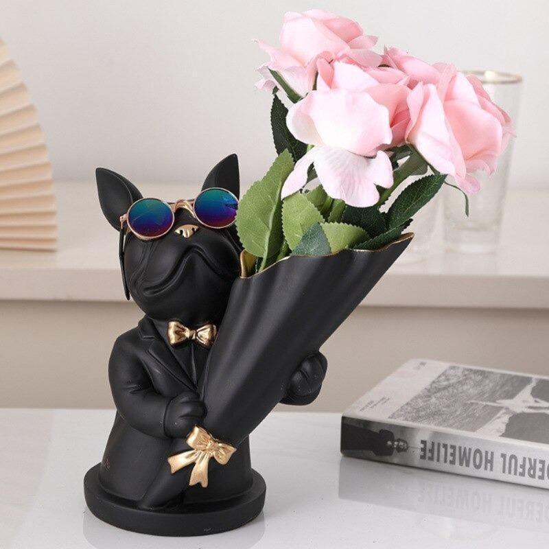 Brunzo | Bulldog Vase Dekoration Unisex